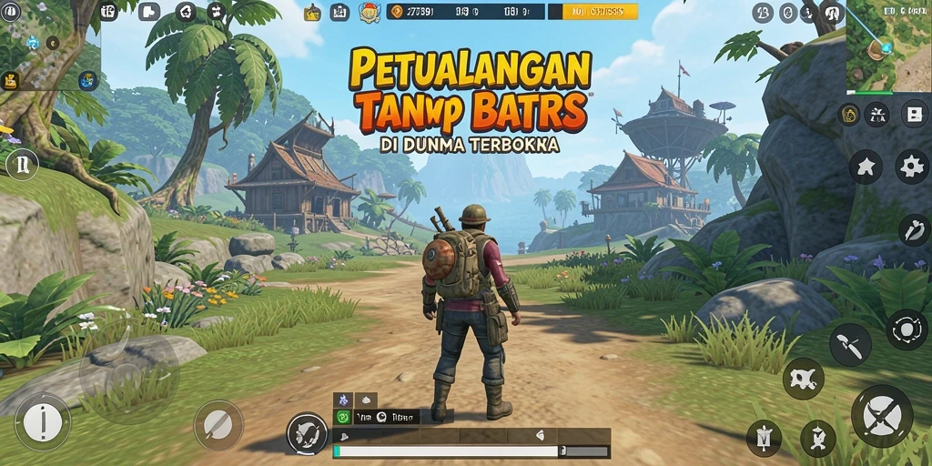 Screenshot gameplay dari 2739 menampilkan dunia terbuka yang luas dan kaya.