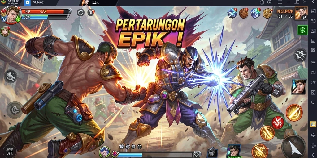 Screenshot gameplay 5ZK yang menampilkan aksi seru dan grafis yang luar biasa.
