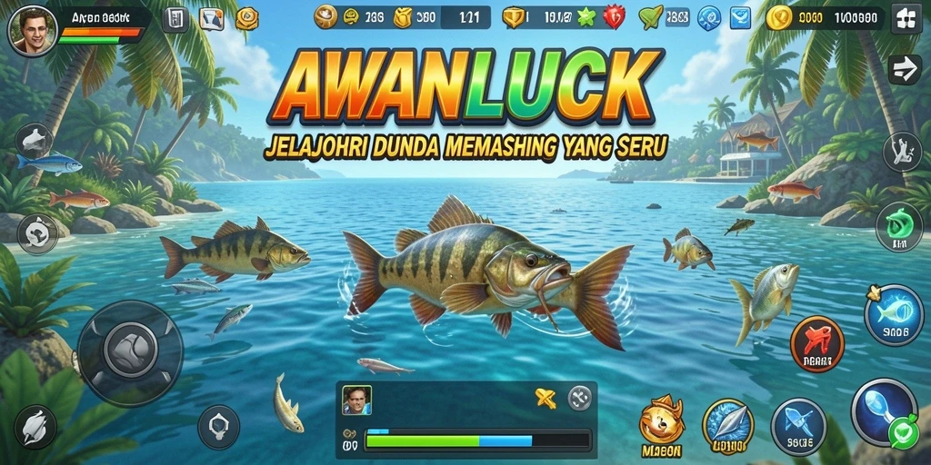 Gameplay memancing di AWANLUCK yang menyenangkan dan menantang.