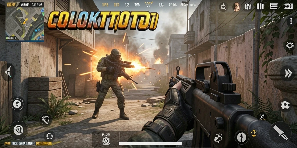 Screenshot COLOKTOTO menampilkan aksi pertempuran yang intens dan mendebarkan.