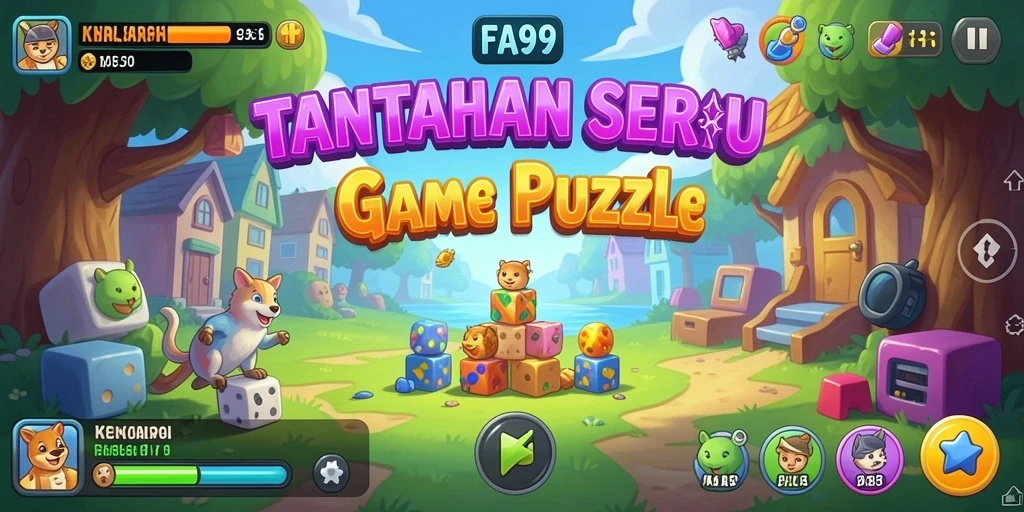Tampilan layar gameplay seru dari puzzle FA99 yang menantang.