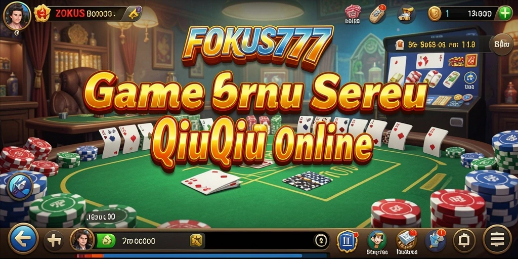 Screenshot gameplay FOKUS777 yang menampilkan kartu QiuQiu.