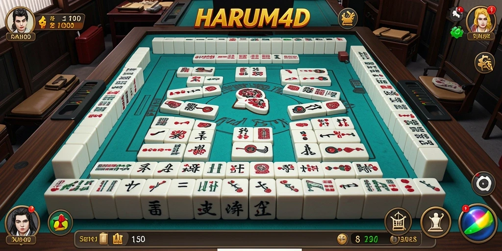 Screenshot gameplay HARUM4D yang menampilkan serunya bermain Mahjong.