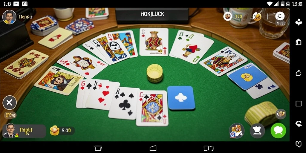Tampilan permainan HOKILUCK yang seru dengan gameplay Gaple.