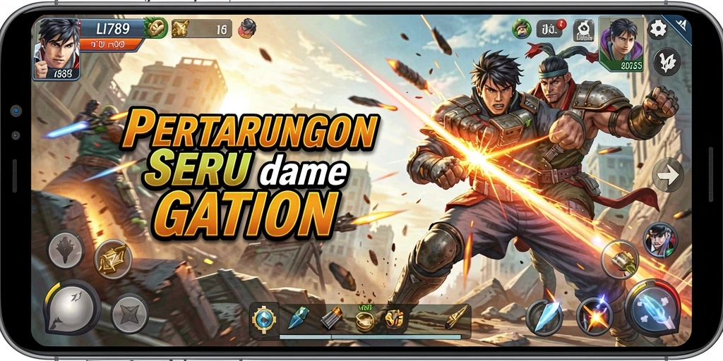 Tangkapan layar gameplay LI789, menunjukkan aksi pertarungan yang intens.