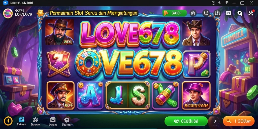 Screenshot gameplay slot LOVE678 yang menarik dan penuh warna.
