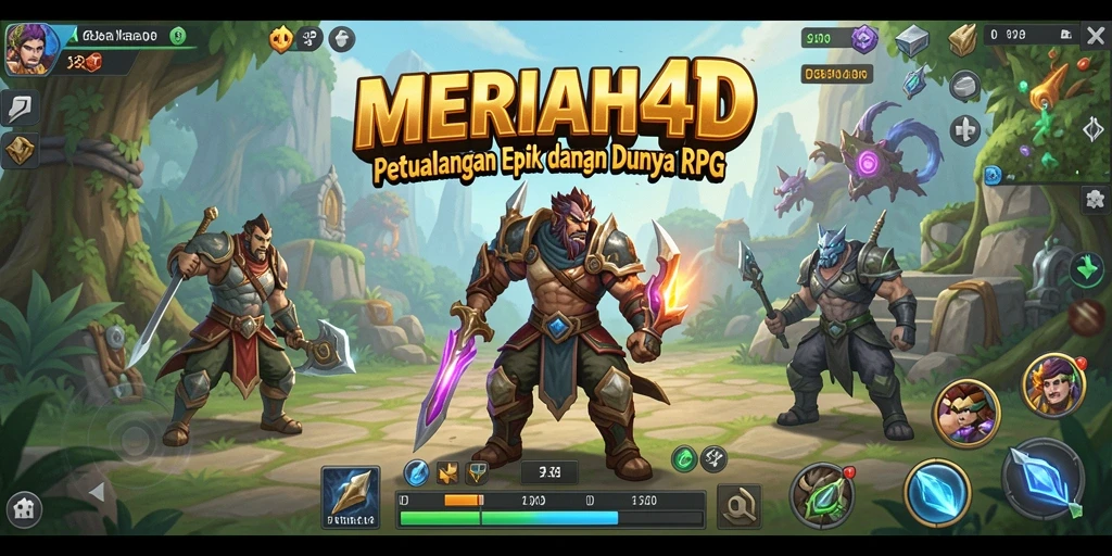 Tangkapan layar menunjukkan aksi seru dalam gameplay RPG di MERIAH4D.