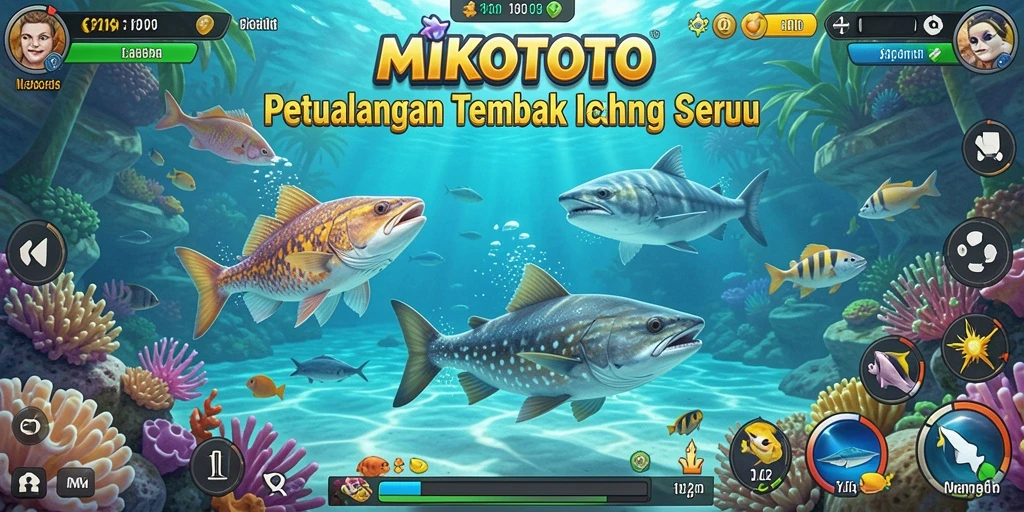 Screenshot gameplay MIKOTOTO menampilkan aksi tembak ikan yang seru.