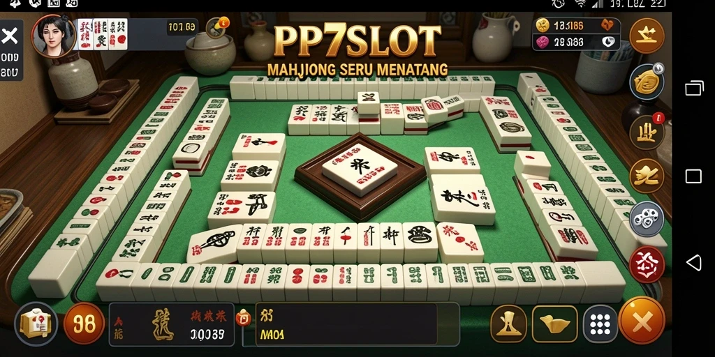 Tampilan gameplay PP7SLOT yang menarik dalam permainan Mahjong.