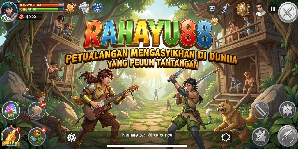 Tampilan gameplay RAHAYU88 menampilkan aksi petualangan yang mendebarkan dan berwarna.