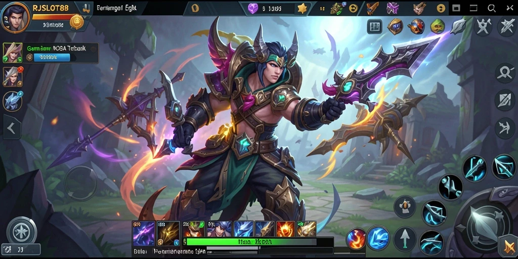 Screenshot menampilkan aksi pertarungan seru dalam RJSLOT88.