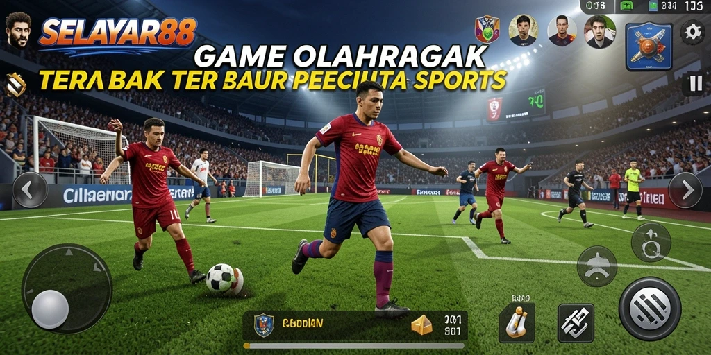Tampilan gameplay seru dalam SELAYAR88 dengan aksi olahraga mendebarkan.