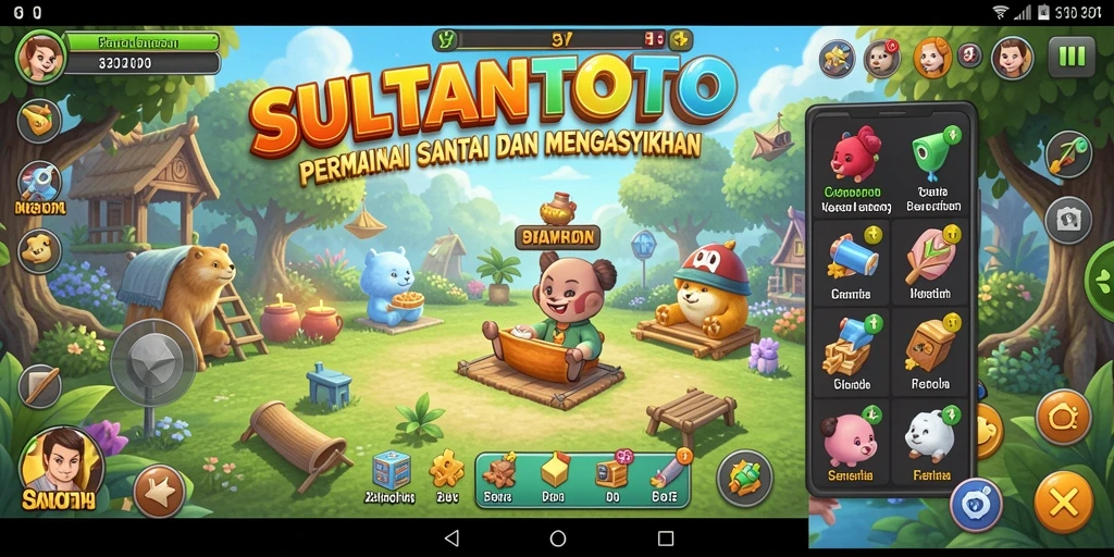 Tampilan permainan <strong>SULTANTOTO</strong> yang ceria dan mengasyikkan.